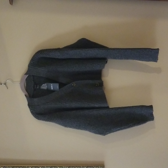 Forever 21 Sweaters - Cropped Cardigan Sweater Charcoal Gray